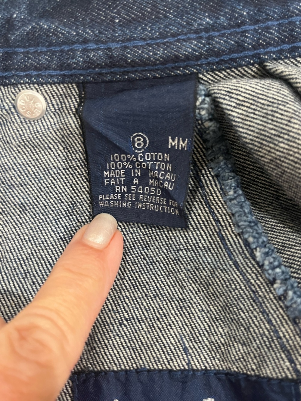 Vintage 80s Gloria Vanderbilt Dark Washed Denim Pleated Long Skirt Sz 8 Med - Picture 10 of 12